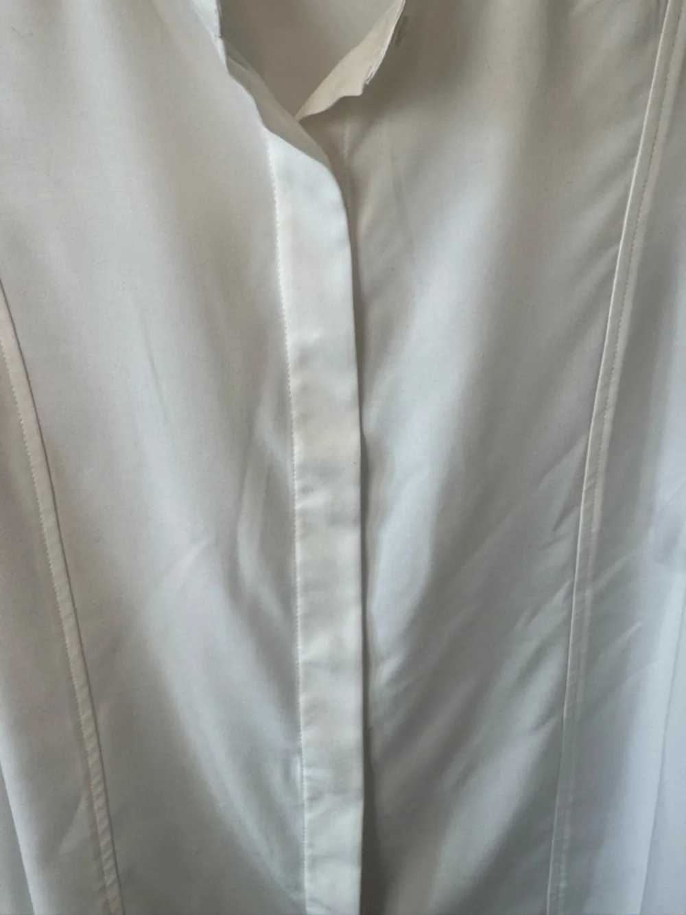 Wolcott : Takemoto Blouse White Button-Front Long Sleeve Top - Picture 3 of 4
